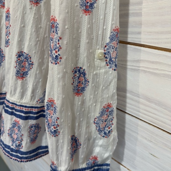 Joe Fresh White and Blue Blouse - Picture 4 of 7